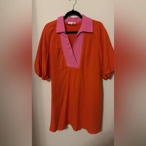 Thml size large never worn Vibrant Orange and Pink Women's dress